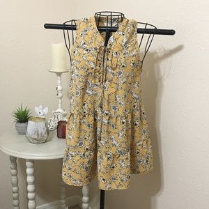 Yellow floral Entro top - M